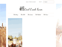 Tablet Screenshot of cecilcreekfarm.com
